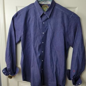 Robert Graham Button down long sleeve flip cuff L